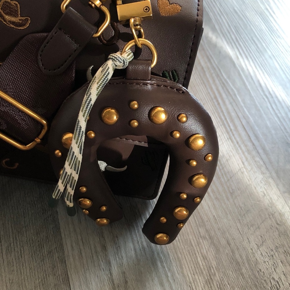 Betsey Johnson Brown Embroidered Western Icons Top Handle Crossbody Bag NWT - Picture 14 of 16